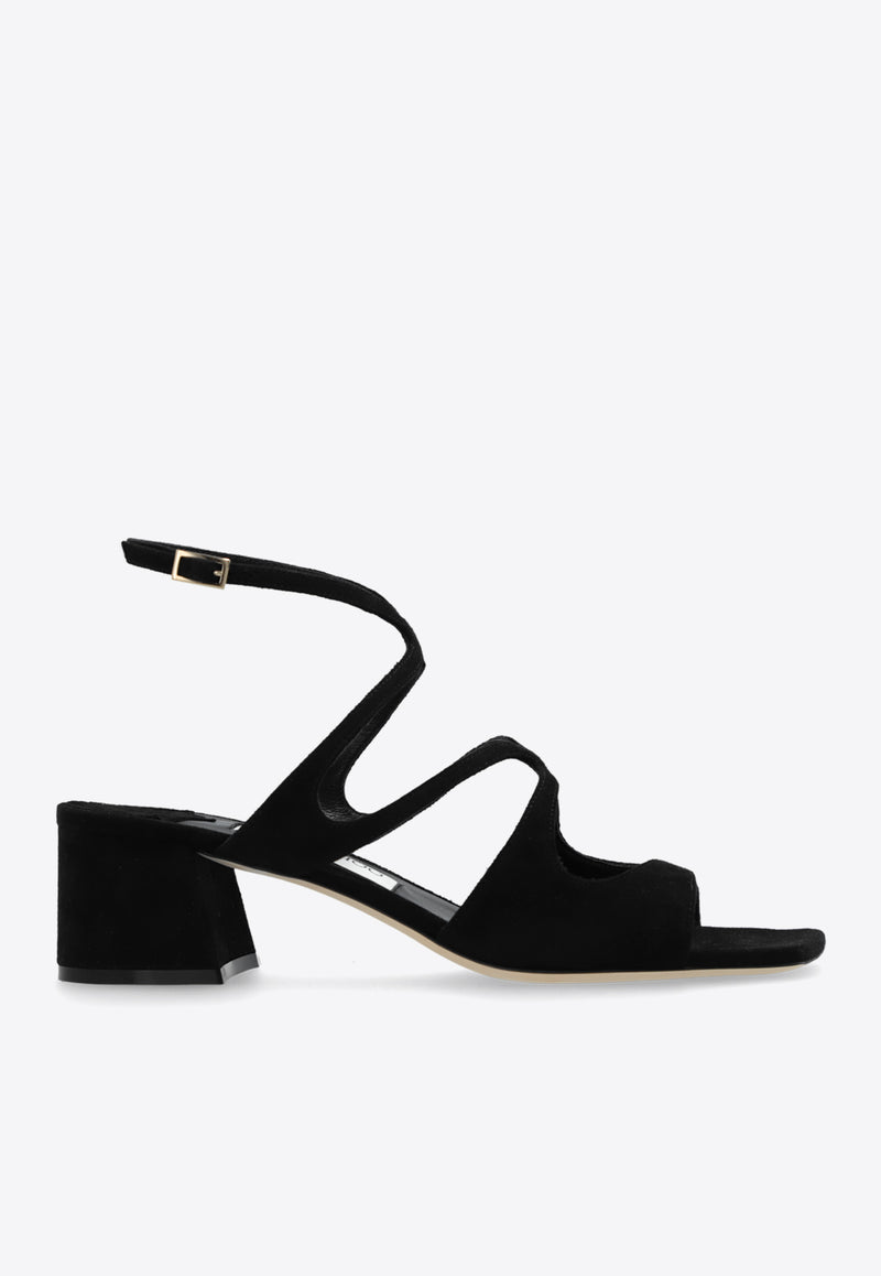 Jimmy Choo Azilia 45 Suede Leather Sandals Black AZILIA 45 SUE-BLACK