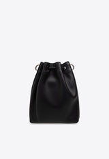 Jimmy Choo Mini Cinch Bon Bon Bucket Bag in Calf Leather Black BON BON BCKT N S MN HUT-BLACK ANTIQUE SILVER