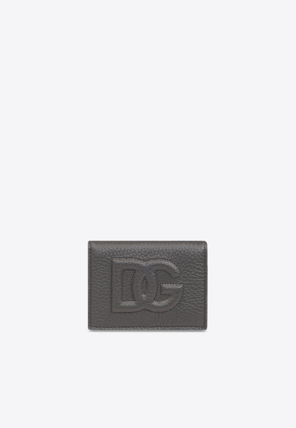 Dolce 
Gabbana 3D-Effect Logo Leather Cardholder Gray BP1643 AT489-80748