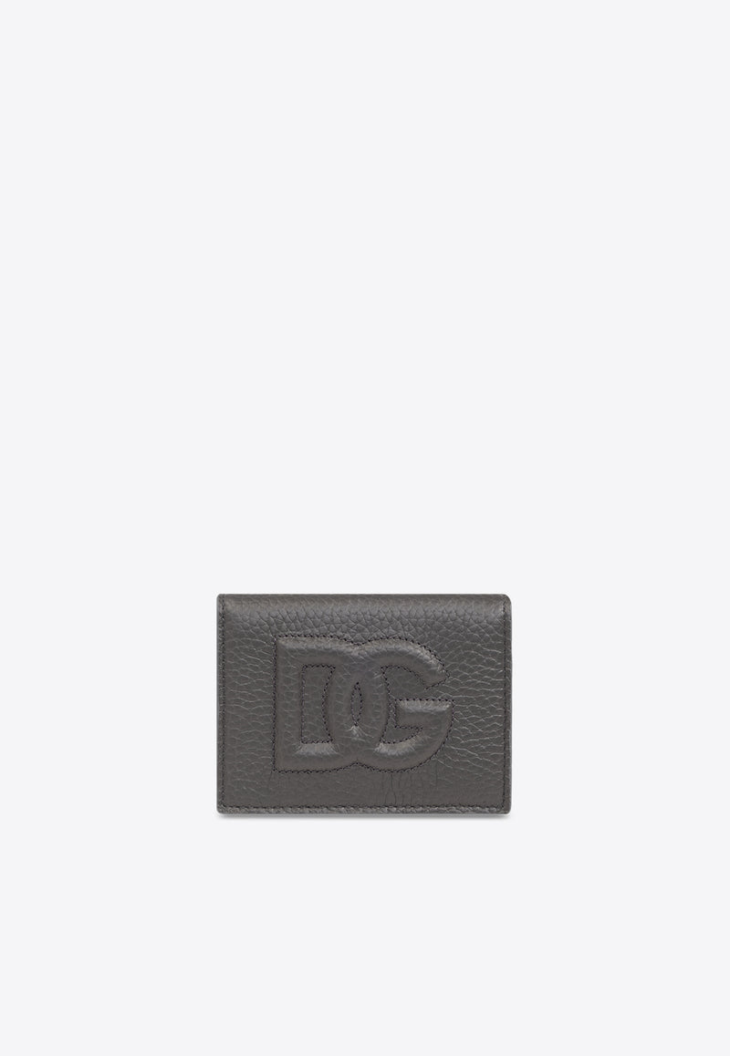 Dolce 
Gabbana 3D-Effect Logo Leather Cardholder Gray BP1643 AT489-80748