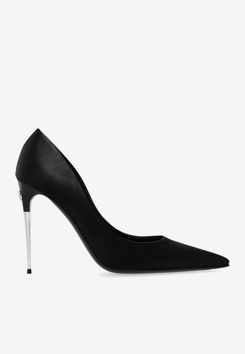 Dolce 
Gabbana Loll 105 Pointed Satin Pumps Black CD1851 A7630-80999