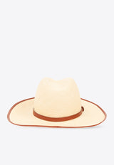 Chloé Marcie Straw Fedora Hat Cream CHC24UD085 PAL-95F