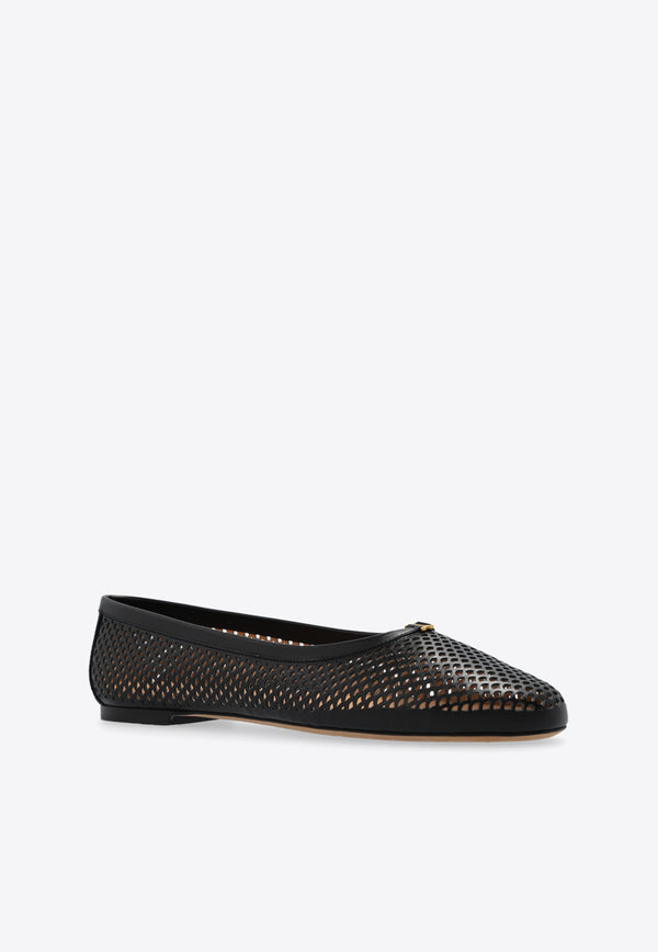 Chloé Marcie Openwork Ballet Flats Black CHC24U973 KM-001