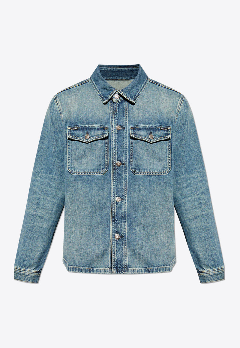 Tom Ford Washed Denim Jacket DJR002 DMC042S24-HB378