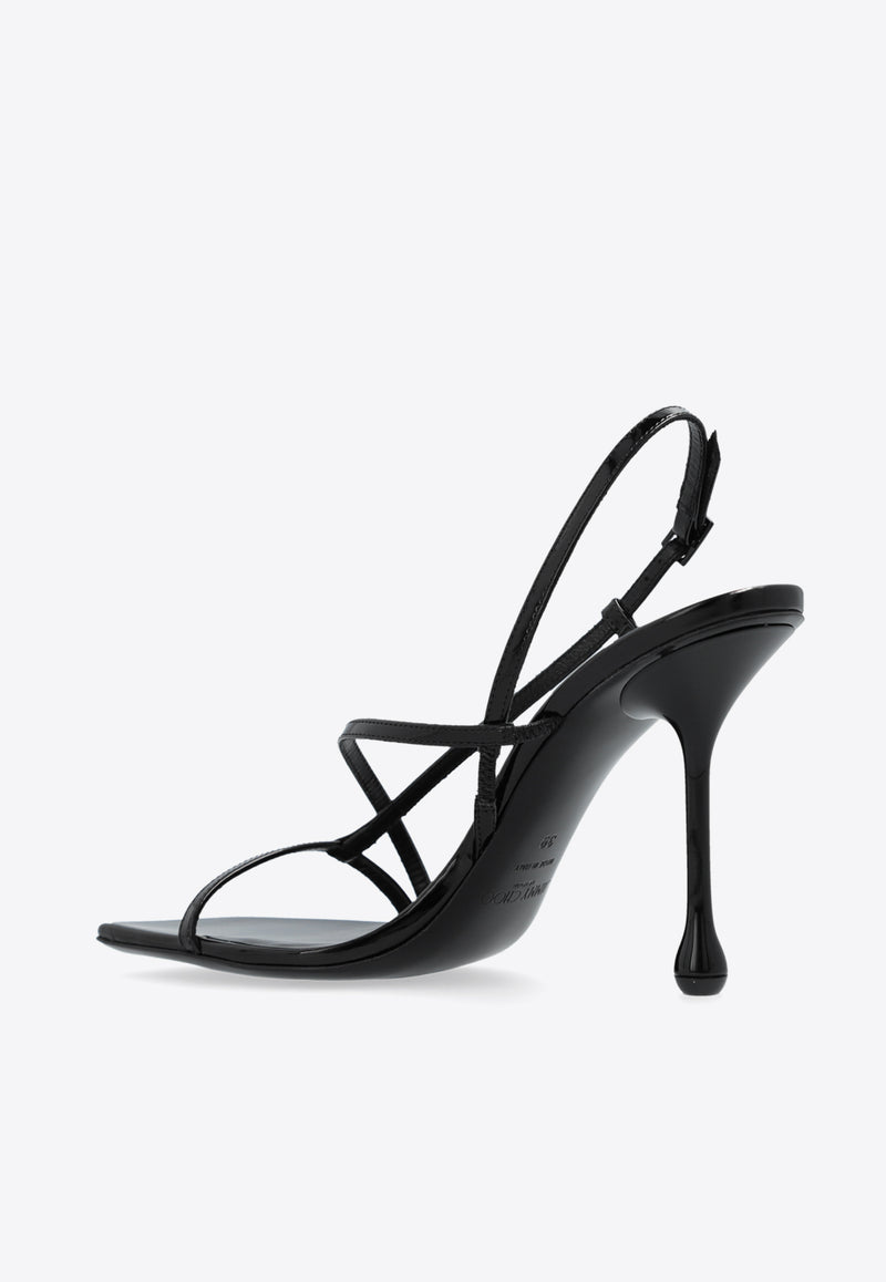 Jimmy Choo Etana 95 Strappy Leather Sandals Black ETANA 95 QUI-BLACK