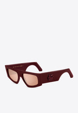 Etro Etroscreen Rectangular Sunglasses Brown ETRO 0032 G S 0-LHF BURGUNDY