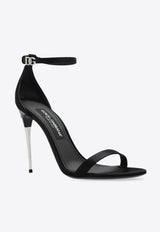 Dolce 
Gabbana Keira 105 Satin Sandals Black CR1725 A7630-80999