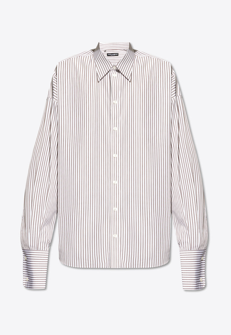 Dolce 
Gabbana Oversize Pinstripe Shirt White G5LU6T FR5ZP-S8051