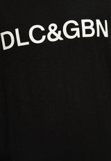 Dolce 
Gabbana Logo Print Crewneck T-shirt Black G8PN9T G7M8F-N0000