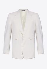 Dolce 
Gabbana Single-Breasted Stretch Wool Blazer Cream G2SC9T FUBGG-W0001