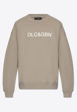 Dolce 
Gabbana Logo Print Crewneck Sweatshirt Gray G9AQVT G7M8G-N0634