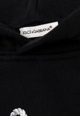 Dolce 
Gabbana Kids Boys DG Anchor Print Hooded Sweatshirt Black L4JWJK G7L0H-B0665