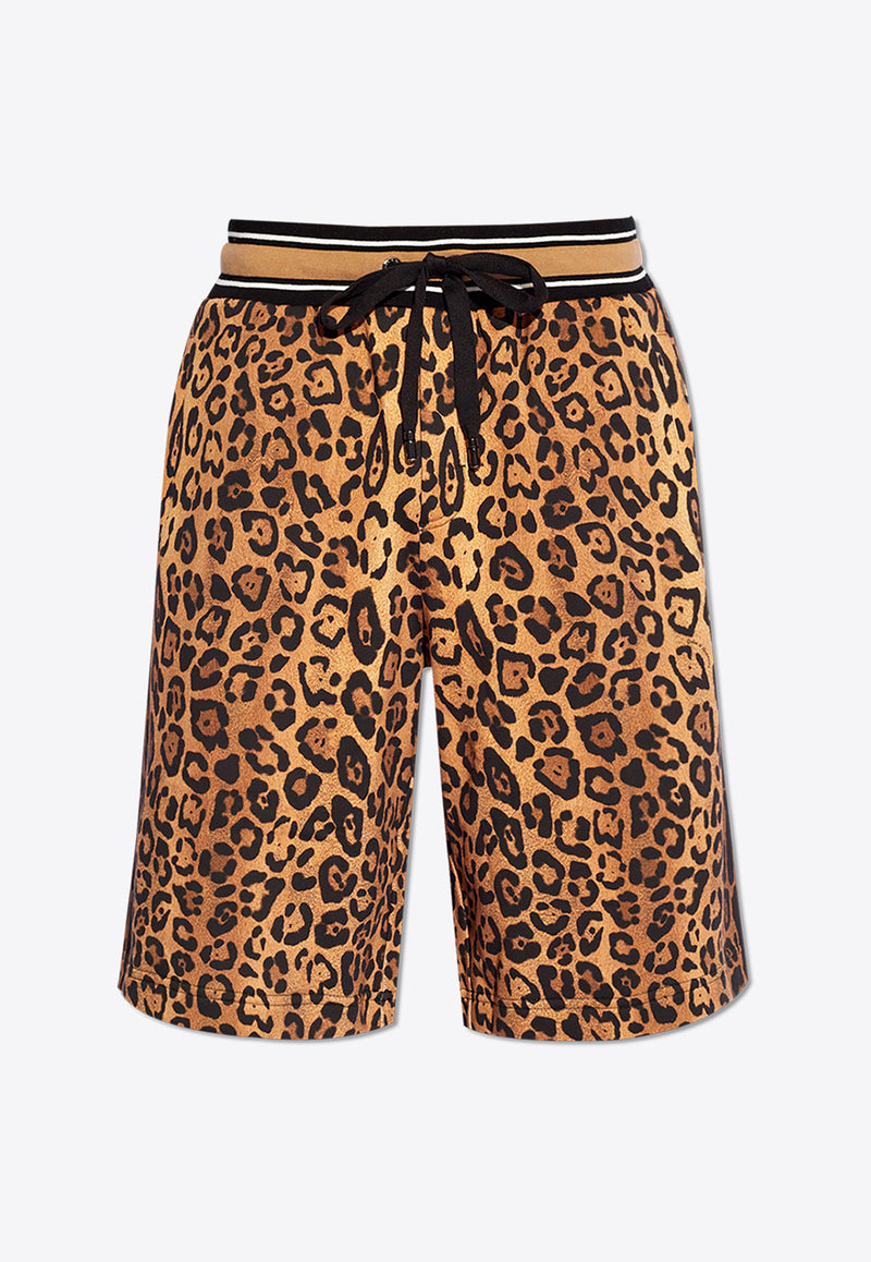 Dolce 
Gabbana Leopard Print Bermuda Shorts

 Brown GVUZAT II7B4-HXNBM