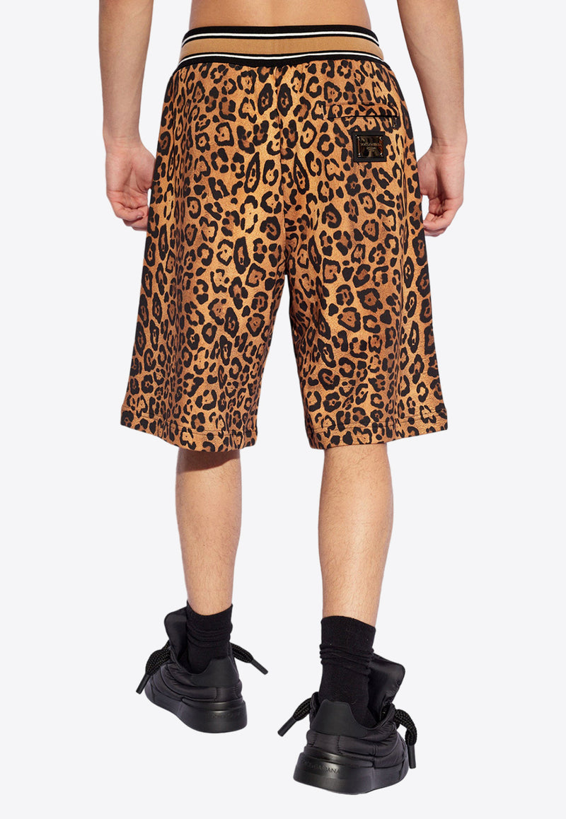 Dolce 
Gabbana Leopard Print Bermuda Shorts

 Brown GVUZAT II7B4-HXNBM