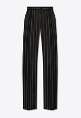 Dolce 
Gabbana Pinstripe Wool Pants Black GYZMHT FR204-S8051