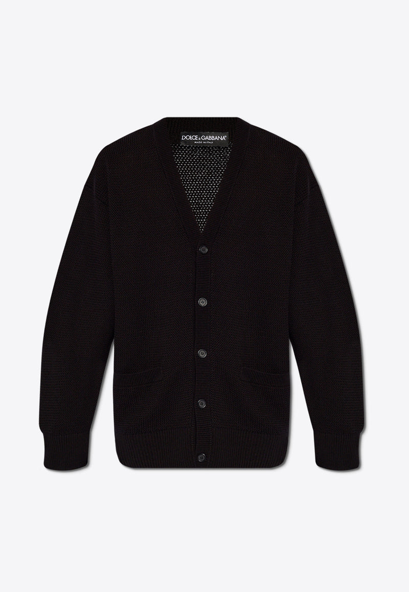 Dolce 
Gabbana V-neck Buttoned Cardigan Black GXV13T JFMCM-N0000