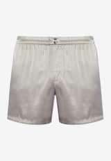 Dolce 
Gabbana Silk Elasticated Shorts Gray M3A27T FU1AU-N2613