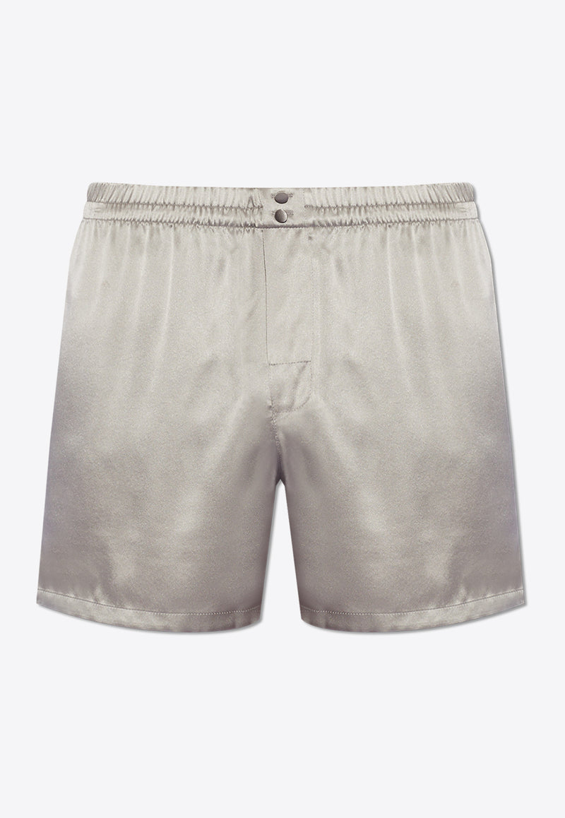 Dolce 
Gabbana Silk Elasticated Shorts Gray M3A27T FU1AU-N2613