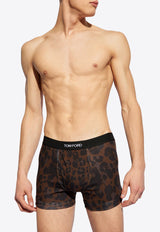 Tom Ford Leopard Print Boxer Briefs Brown T4LC31110 0-208