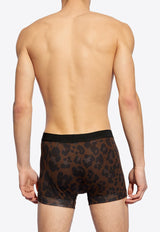 Tom Ford Leopard Print Boxer Briefs Brown T4LC31110 0-208