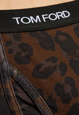 Tom Ford Leopard Print Boxer Briefs Brown T4LC31110 0-208