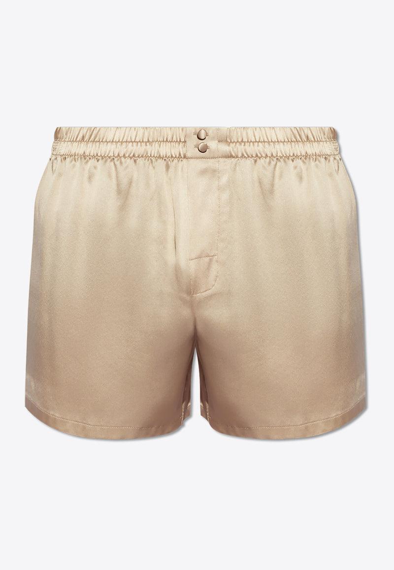 Dolce 
Gabbana Silk Elasticated Shorts Beige M3A27T FU1AU-M0241