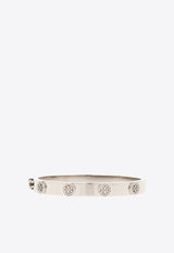 Tory Burch Miller Stud Paved Hinge Bracelet Silver 150555 0-042