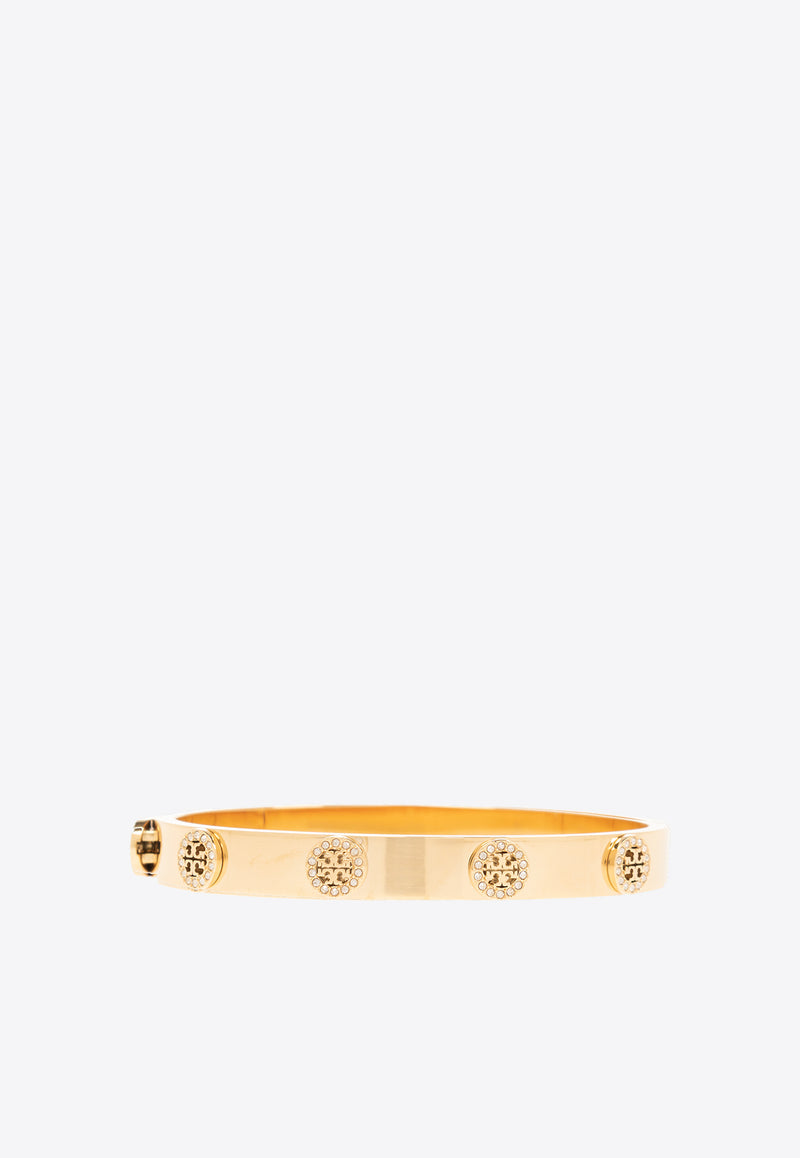 Tory Burch Miller Stud Paved Hinge Bracelet Gold 150555 0-783