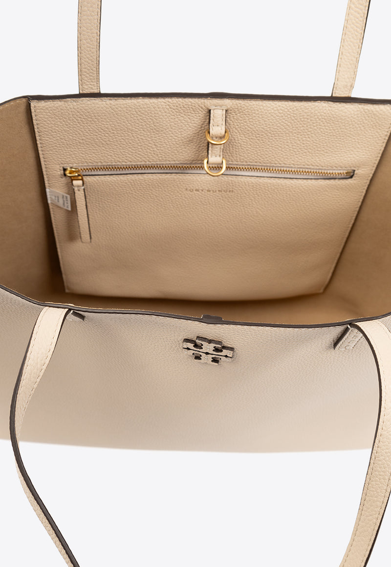 Tory Burch McGrow Leather Tote Bag Cream 152221 0-724