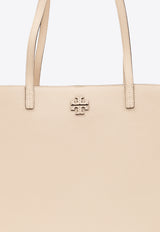 Tory Burch McGrow Leather Tote Bag Cream 152221 0-724