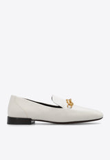 Tory Burch Jessa Embellished Leather Loafers Cream 152718 0-104