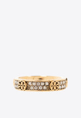 Tory Burch Miller Studded Logo Ring Gold 153689 0-783