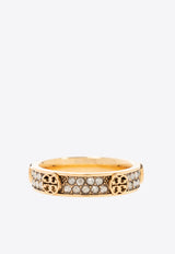 Tory Burch Miller Studded Logo Ring Gold 153689 0-783