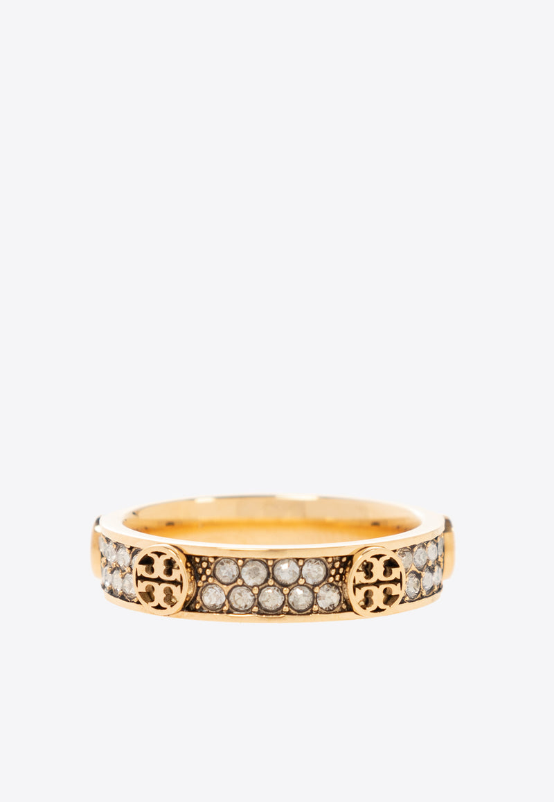 Tory Burch Miller Studded Logo Ring Gold 153689 0-783