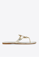 Tory Burch Miller Crystal Embellished Thong Sandals Gold 153708 0-723