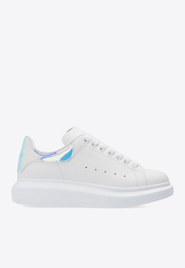 Alexander McQueen Oversized Leather Low-Top Sneakers White 561726 WHVI5-9375