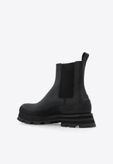 Alexander McQueen Wander Leather Chelsea Boots Black 777807 WIEQ3-1000