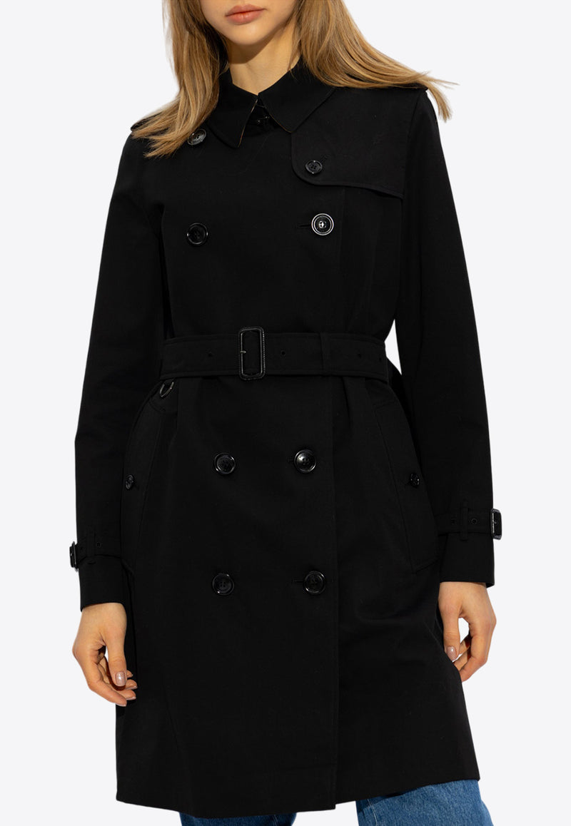 Burberry Kensington Heritage Belted Trench Coat Black 8079409 A1189-BLACK