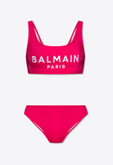 Balmain Logo Embroidered Bikini Pink BKBS01780 0-532