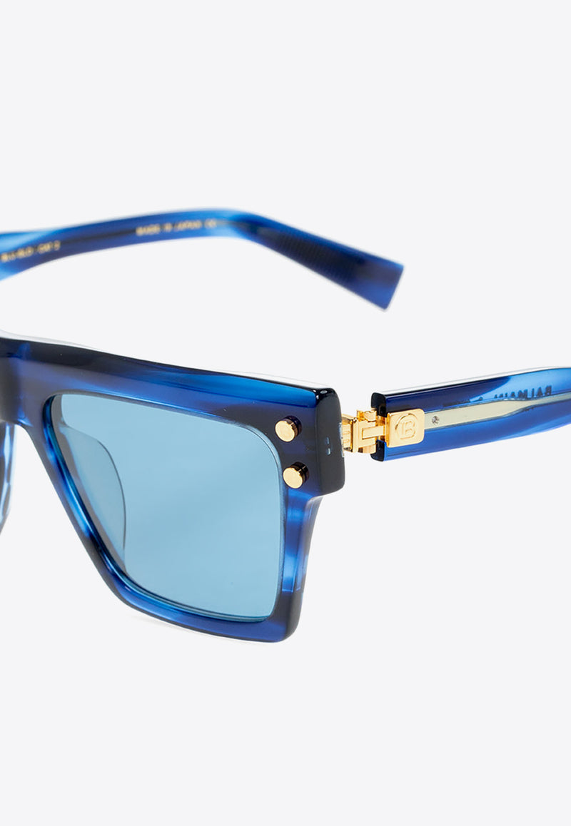 Balmain B-V Rectangular Sunglasses Blue BPS-121D-54 0-0