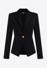 Balmain  Single-Breasted Wool Blazer Black CF1SE002 WB08-0PA