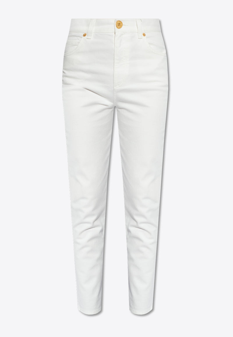 Balmain Basic Slim-Fit Jeans White CF1MG007 DB69-0FA