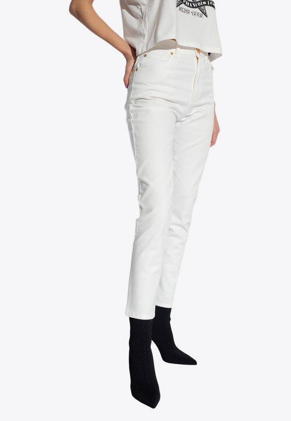 Balmain Basic Slim-Fit Jeans White CF1MG007 DB69-0FA