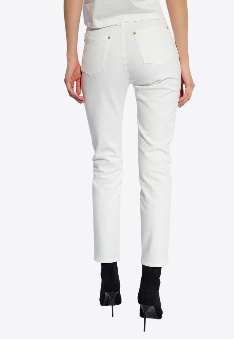 Balmain Basic Slim-Fit Jeans White CF1MG007 DB69-0FA