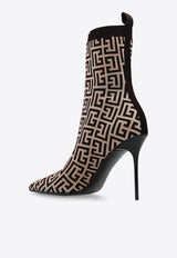 Balmain Skye 95 Monogram Ankle Boots CN1TA680 TMGK-GFE