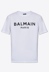 Balmain Logo Print Crewneck T-shirt CH1EG000 BB73-GAB