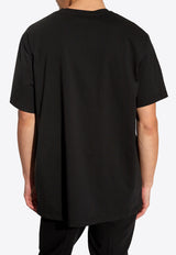 Balmain Metallic Flocked Crewneck T-shirt CH1EG010 BB99-EGO