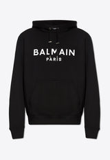 Balmain Logo Printed Hooded Sweatshirt CH1JR002 BB65-EAB