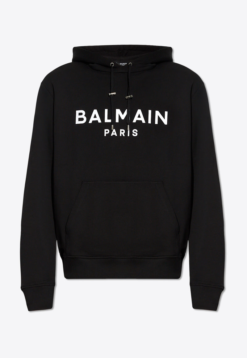 Balmain Logo Printed Hooded Sweatshirt CH1JR002 BB65-EAB