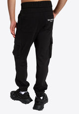 Balmain Logo Print Cargo Track Pants CH1OB295 BC64-EAB